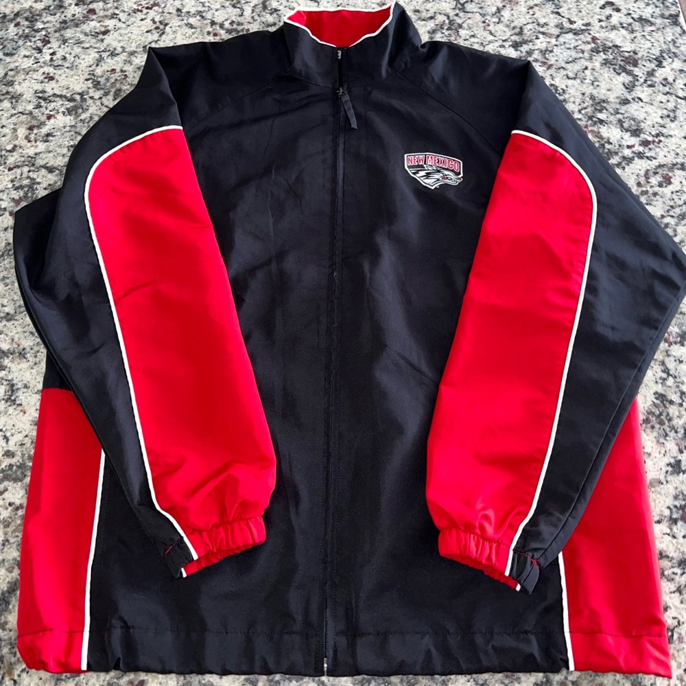 NM Lobos Black and Red Zip-Up Jacket